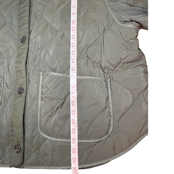 OLD NAVY Oversize Hunter Green Quilted Utility Jacket Patch Pockets  Sz 2X - Picture 7 of 9